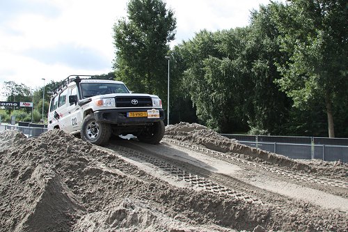 Compleet outdoor traject met 'Dakar-zand' bij Ahoy getest